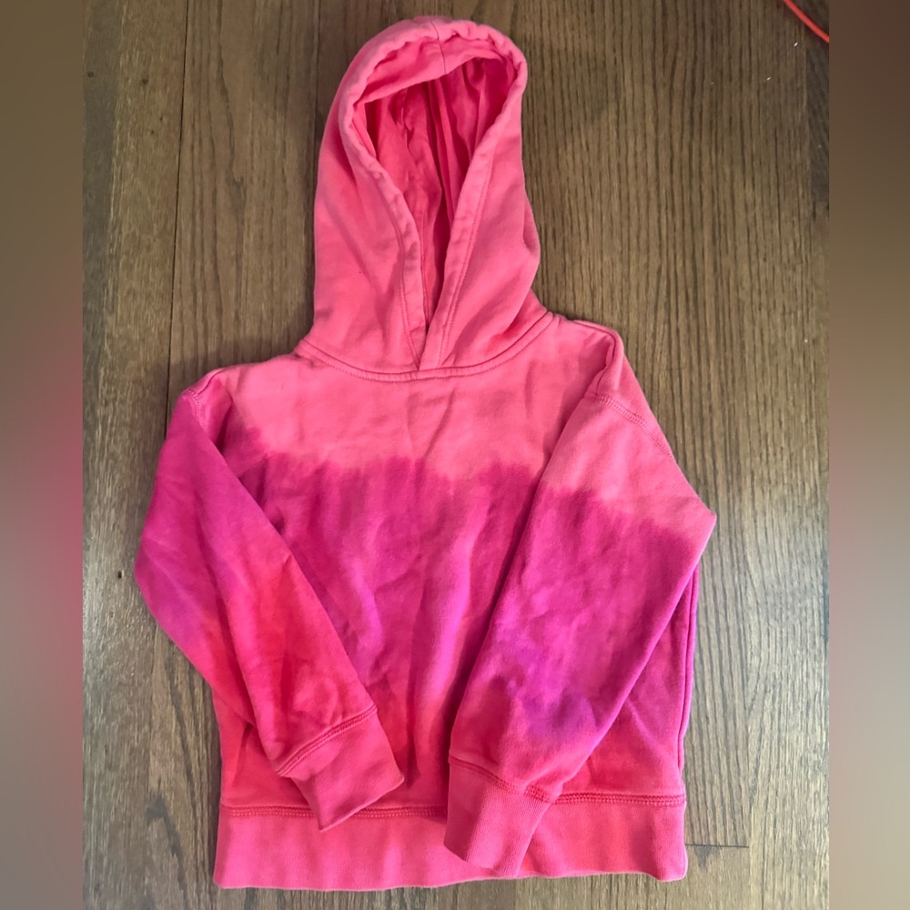 GAP Kids Pink Dip-Dye Hoodie size XS, 4-5 EUC
